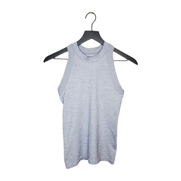 Athleta Renew Racerback Tank Women's Size Small Like New Light Grey Ribbed - Picture 2 of 12